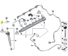 BMW Injectorio Įsotis Žnyplės 1 E81 E87 E90 F20 F30 Originalus 13538578607