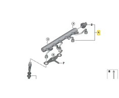 BMW Injekcijos Vamzdis G30 F90 G11 G12 G14 G15 X5 G05 Originalus 13537852403