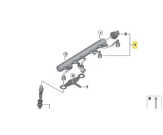 BMW Injektinis Vamzdis G30 F90 G11 G12 G14 G15 X5 G05 Originalus 13537852402
