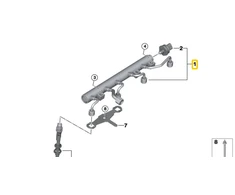 BMW Injektinis Vamzdis G30 F90 G11 G12 G14 G15 X5 G05 Originalus 13537852402