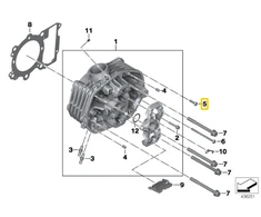 BMW Isa Screw R 1200 GS R 1250 GS Originalus 07129907401