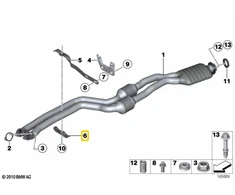 Bmw Išmetimo Šarnyras E82 E88 E90 E91 E92 E93 X1 Originalus 18207553607