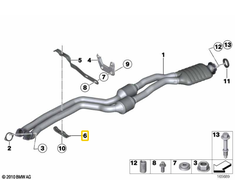 Bmw Išmetimo Šarnyras E82 E88 E90 E91 E92 E93 X1 Originalus 18207553607