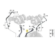 BMW Išmetimo Turbopompavimo Alynas Originalus 11429453879