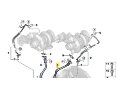 BMW Išmetimo Turbopompavimo Alynas Originalus 11429453879