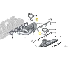 BMW Išmetimo Vamzdis/Turbo Gasket G30 G11 G12 G14 G15 Originalus 11628600289