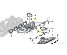 BMW Išmetimo Vamzdis/Turbo Gasket G30 G11 G12 G14 G15 Originalus 11628600289