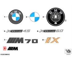 BMW iX M70 xDrive EMBLEM Originalus 51147907405
