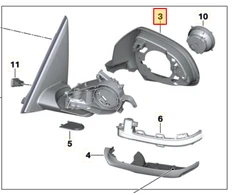 BMW iX3 G08 BEV LCI kairysis atraminis žiedas Shadow-Li originalus 51165A4A595