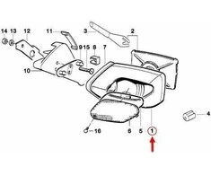 BMW K100 K1100 RS LT Spiegel Grundiert Rechts Originalus 46632325822