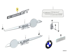 Bmw K1600gt K1600gtl K48 Raštas 2010 2019 Originalus 51148545114