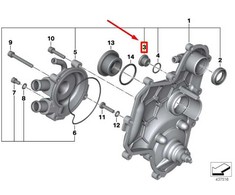 BMW K18 K19 C600 C650 Vandens siurblio dangtelio varžto kištukas originalus 11517729957