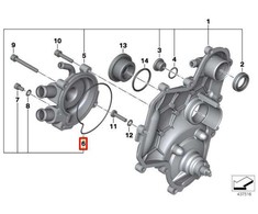 BMW K18 K19 C600 C650 Vandens siurblio korpuso tarpinė originali 11517729664