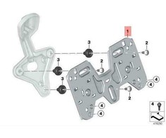 BMW K19 K21 K21 K22 K23 valstybinio numerio ženklo adapteris originalus 63148564665