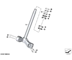BMW K21 K52 cilindro varžtas M8X45 8.8 MK ZN, originalus 07129907830