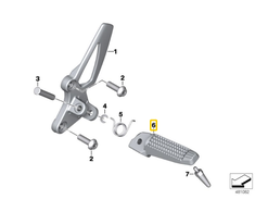 BMW K22 K40 K43 K73 Kairysis Pėdų Atlošas Originalus 46717660171