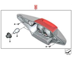 BMW K26 galinis žibintas su baltu indikatoriumi originalus 63217687460