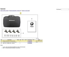 BMW K48 K52 0611 0F11 daiktadėžė Touring Topcase 77418520303 Originali