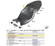 BMW K49 S 1000 XR Sportinis Sėdynių Suolas 2014 2019 Originalus 77348549529