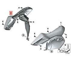 BMW K50 įsiurbimo angos dangtelis dešinysis originalus 46638533660