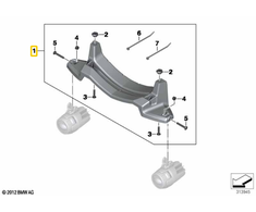 BMW K50 LED papildomų žibintų laikikliai originalūs 77511542180