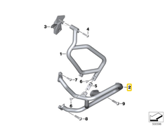 BMW K51 R 1200 GS Adv R 1250 GS Adv Kairys Variklio Apsauga Originalus 46638563807