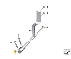 BMW K52 montavimo įspėjamojo žibinto laikiklis kairėje pusėje originalus 63178548569