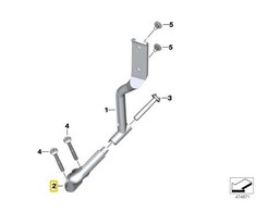 BMW K52 montavimo įspėjamojo žibinto laikiklis kairėje pusėje originalus 63178548569