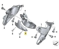 BMW K53 prietaisų dangtelis originalus 46638534288