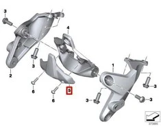 BMW K53 prietaisų dangtelis originalus 46638534288