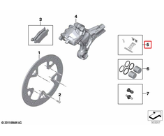BMW K69 S 1000 XR KM9 M 1000 XR Variklio Tvirtinimo Detalės Originalus 34219898411