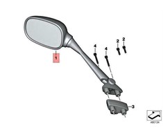 BMW K71 F800S F800ST Veidrodis Desinis Originalus 51168528632