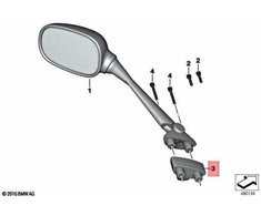 BMW K71 kairiojo veidrodžio adapteris Originalus 51168535221