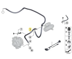 BMW Kabelio Generatoriaus Starterio Baze E88 E82 E90 E91 E92 E93 X1 Originalus 12427611316