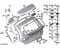 BMW Kairysis Galinio Sparno Šarnyras 3 F31 F31 LCI Originalus 51317286299