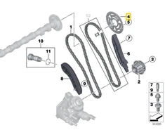 BMW Kamšto Sraigto Sprocketas F20 F21 F40 F45 F46 G20 G30 Originalus 11318518182