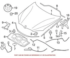 BMW kapoto sandariklis priekinis dešinysis 51767294512 originalus
