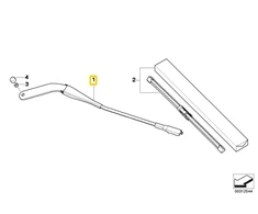 BMW Keleivio Pusės Valytuvų Rankena E81 E87 E88 61617169973 Originalus 61617169973