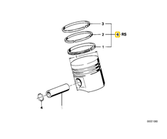 Bmw Kolbenringe Reparatursatz E21 E30 E28 Originalus 11251714849