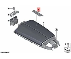 BMW Kredito Kortelių Laikiklis Kairysis 640d 650i F06 F12 F13 Originalus 51168052439