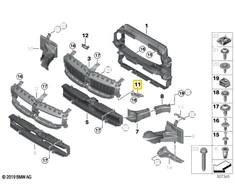 Bmw Kronšteinas Oro Kanalas Kairėje G20 G21 Originalus 51647434061