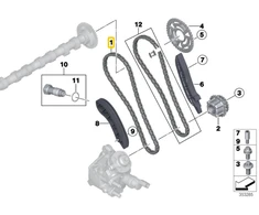 BMW Laikrodžio Grandinė 5 F10 F11 G30 G31 7 F01 F02 G11 G12 X5 E70 F15 G05 X6 E71 F16 G06 X7 G07 Originalus 11318475185