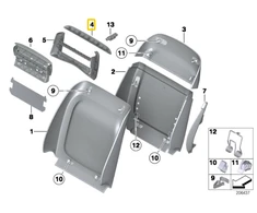BMW LED Šviesos Įdėklas, Pagrindas Sėdės 5 F07 GT 7 F01 F02 F03 F04 X5 F15 X6 F16 Originalus 52107226812