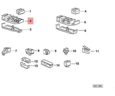 Bmw Leitungshalter 3 E36 8 E31 Z3 E36 Originalus 16121180378