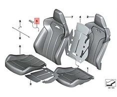 BMW M PRIEKINIŲ SĖDYNIŲ ATLOŠO EMBLEMA 52109503045 ORIGINALI