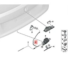 BMW M2 F22 F22 F23 F87 218d Bowdeno trosas avariniam atrakinimui originalus 51247304561
