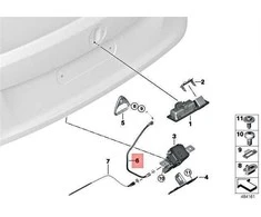 BMW M2 F22 F22 F23 F87 218d Bowdeno trosas avariniam atrakinimui originalus 51247304561