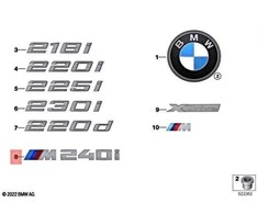 BMW M240iX B58D 2020 2021 Coupe Originalus 51148098257