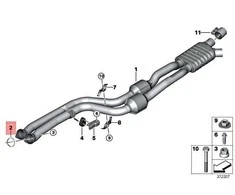 BMW M3 M4 GTS F80 F82 F83 F87 MOS M2 Competition CS tarpinė originali 18307851168
