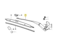 Bmw 5 E34 7 E32 Valytuvo Svirtis Kaire Originalus 61618350717